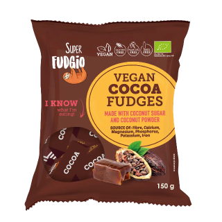 Organic vegetable sweets "Karvute" cocoa, 150g, SUPER FUDGIO