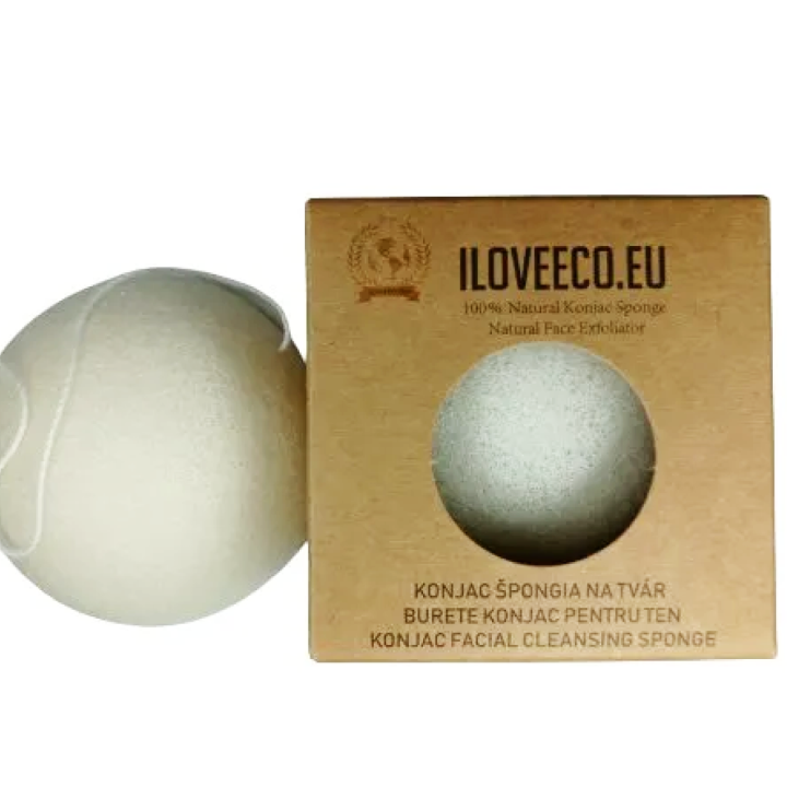 Natural sponge made of cognac mannan (for face)