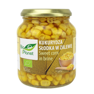Ekologiški konservuoti saldieji kukurūzai, 340 g (230 g)