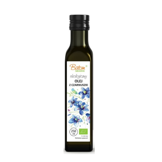 Ekologiškas juodgrūdžių (juodųjų kmynų) aliejus 250 ml, nerafinuotas, šalto spaudimo