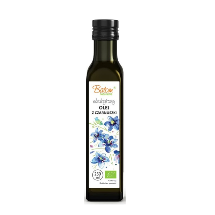 Ekologiškas juodgrūdžių (juodųjų kmynų) aliejus 250 ml, nerafinuotas, šalto spaudimo