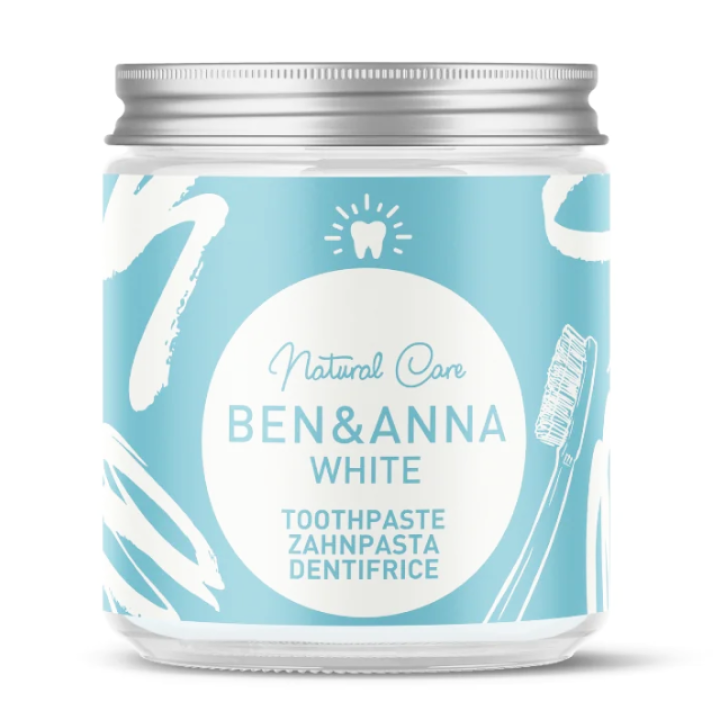 Natūrali balinanti dantų pasta be fluoro su mėtų aliejumi ir šalavijų ekstraktu, White, 100 ml
