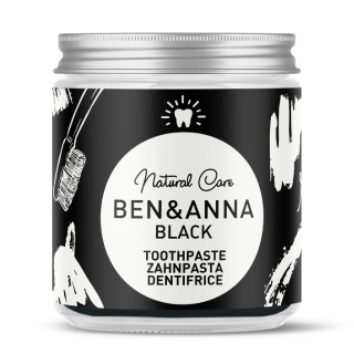 Natūrali balinanti dantų pasta be fluoro su aktyvuota anglimi, mėtų aliejumi, alaviju ir šaltalankiu, Black, 100 ml