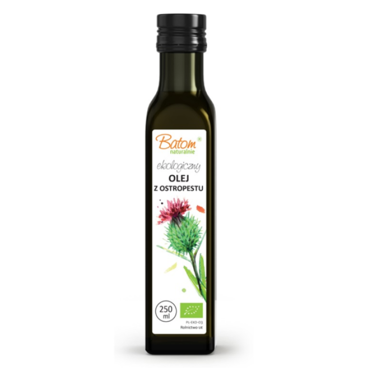 Ekologiškas margainio (Milk Thistle) aliejus Virgin, šalto spaudimo, 250 ml