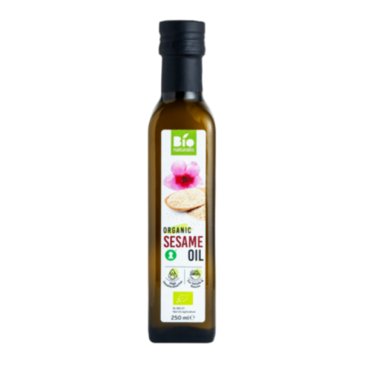 Ekologiškas nerafinuotas sezamų sėklų aliejus, 250 ml