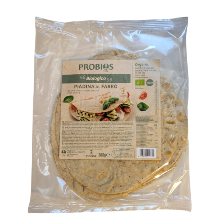 Ekologiška itališka speltos duonelė Piadina 3 vnt., 300 g