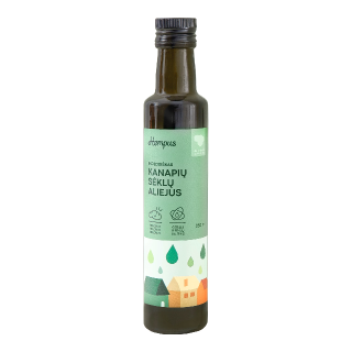 Organic cold-pressed hemp seed oil, 250 ml