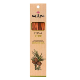 Натуральные индийские благовония CEDAR (15 шт.) 30 г Sattva