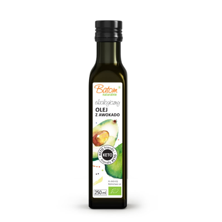 Органическое масло авокадо, холодный отжим, Keto, 250 мл