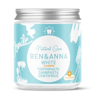 Natūrali balinanti dantų pasta su mėtų aliejumi ir šalavijų ekstraktu, White Fluoride, 100 ml