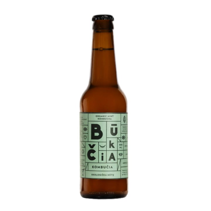 Ekologiška kombučia "Šviežių mėtų", 330 ml