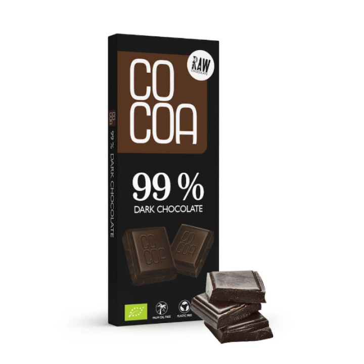 Bio-Bitterschokolade 99% RAW, 40 g, COCOA