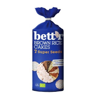 Organic rice crispies with various grains and seeds, 120 g Bett'r