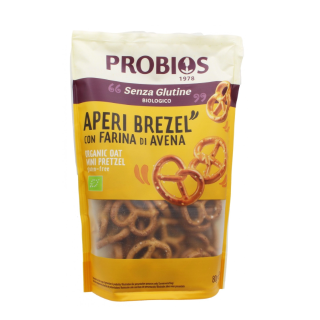 Ekologiški sūdyti avižiniai sausainiai Pretzels, 80 g