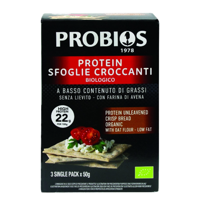 Ekologiška nerauginta baltymų duona, 3x50 g