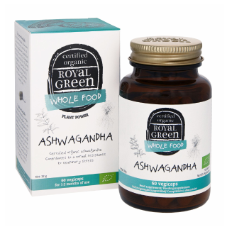 Органическая ашвагандха (ashvagandha) ROYAL GREEN, 60 капсул