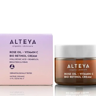 Organic LUMINOUS ROSE BIO RETINOL face cream - rose oil + vitamin C, 50 ml, ALTEYA