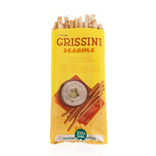 Ekologiškos duonos lazdelės su sezamo sėklomis Grissini Sesame, 125 g