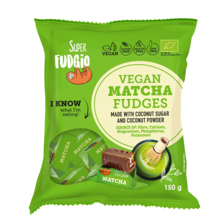 Organic vegetable sweets "Karvute" matcha flavour, 150g, SUPER FUDGIO