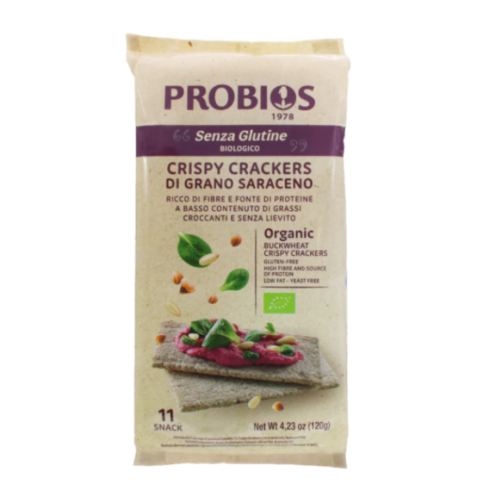 Ekologiški traškūs grikių krekeriai, be glitimo, 120 g