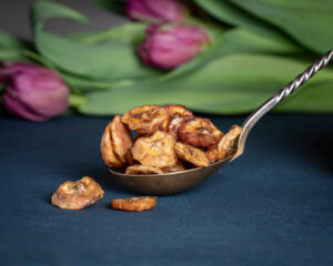 Ekologiški džiovinti bananų gabaliukai