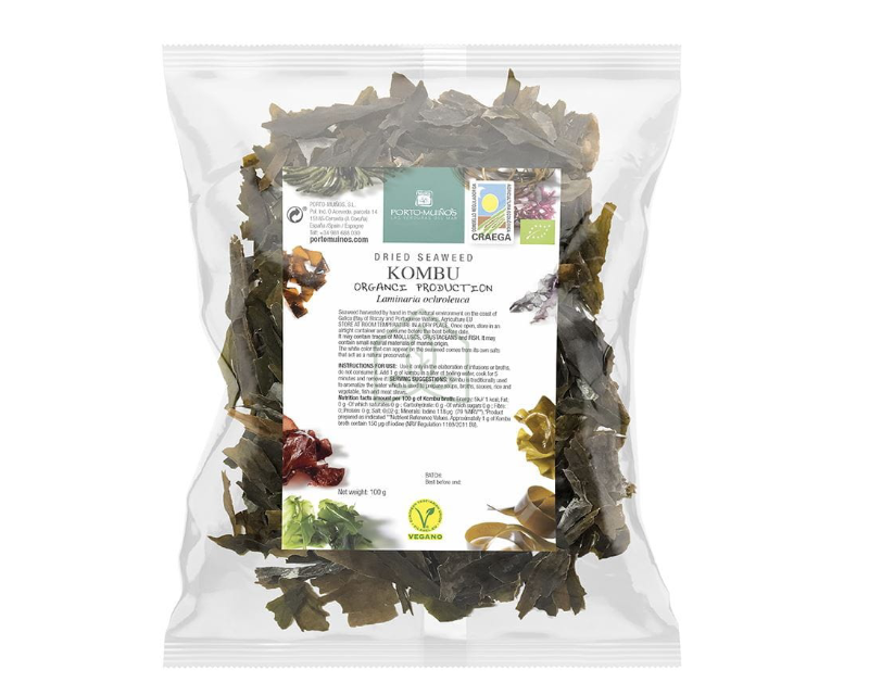 Organic dried sea vegetables KOMBU, 100 g Biopapa