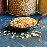 Organic Einkorn wheat grains