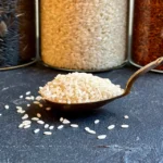 Organic white round rice